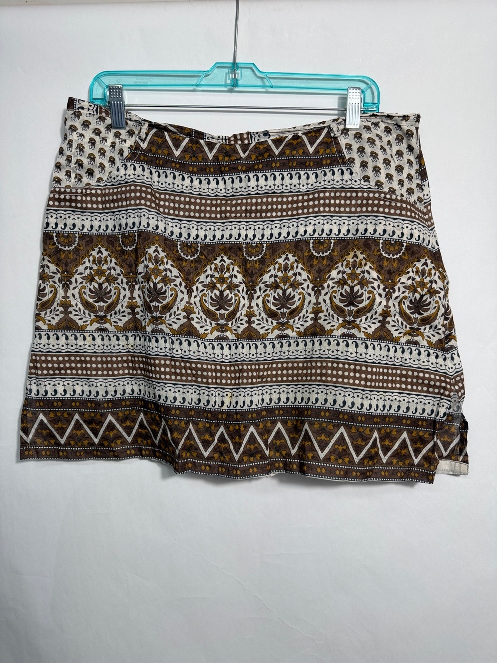 Blue Plate Boho Patterned Cotton Skort Size 14 Y2K Tribal Vintage‎ Bohemian